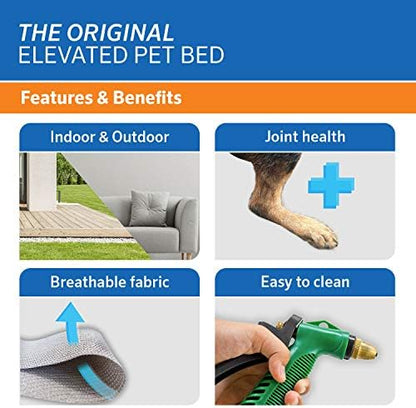 Coolaroo Original Elevated Dog Bed - Breathable Off-The-Ground Pet Bed with Cooling Fabric, Joint Relief & Moisture-Resistant Fabric, 100% Recyclable, Easy Clean, Nutmeg, Large - Image 4