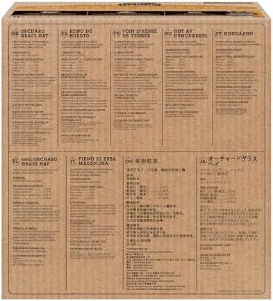 Oxbow Orchard Grass Hay packaging and box details