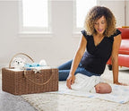 Portable Hblife diaper caddy with faux leather handles