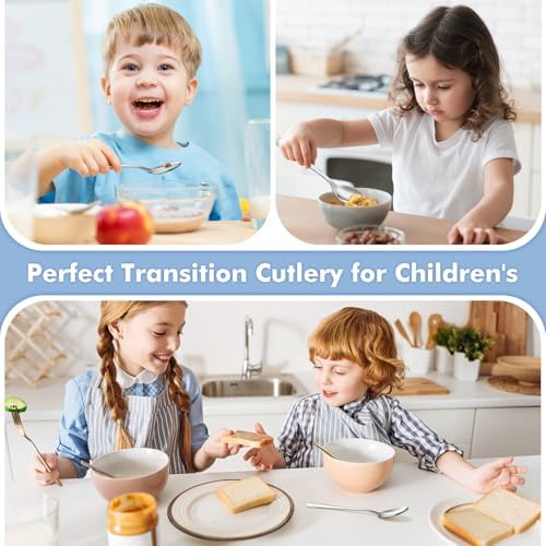Mirror polished dishwasher safe kids cutlery set