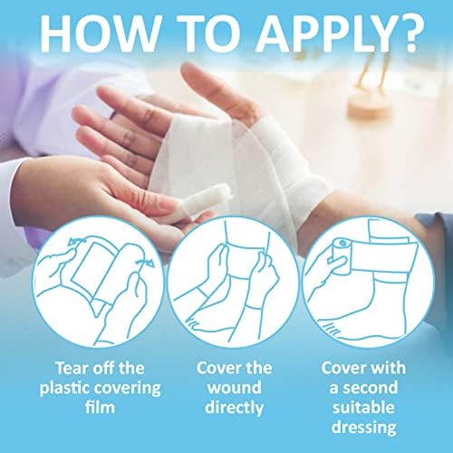 Dr. Med Manuka Honey Gauze Dressing 4" x 4", (5 PCS/Box) Honey Medical Bandage Wound Care Patch for Minor Abrasions, Cuts, Lacerations, Scald and Burns for Wound Healing, Chemical and Drug Free - Image 6
