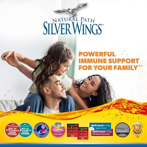 Natural Path Silver Wings colloidal silver box packaging layout
