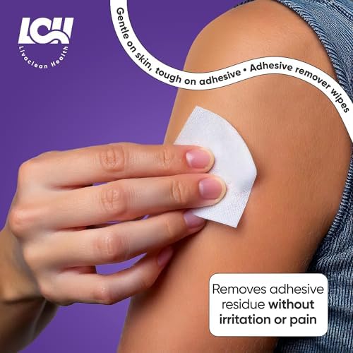 Livaclean Health hypoallergenic skin wipes for removing ostomy and insulin pump adhesives.