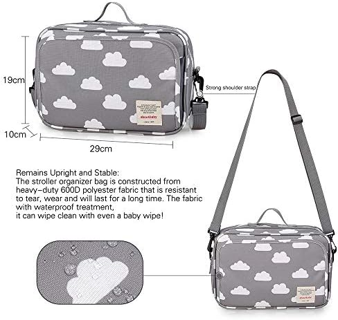 Momigo nursery storage bin with bottle insulation pocket detail