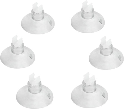 Pawfly aquarium suction cup clips front view holding clear fish tank airline tubing.