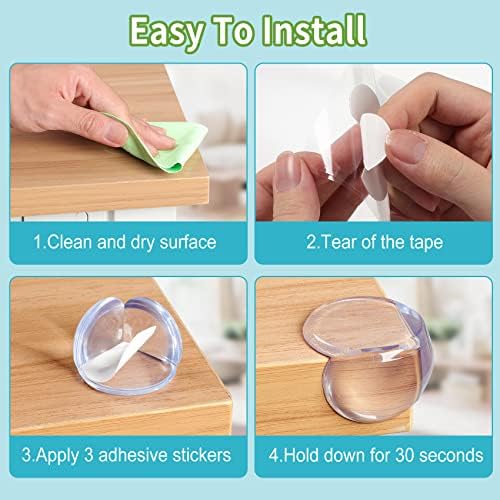 Application of adhesive corner guard on sharp furniture