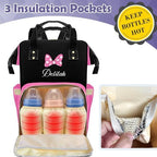 Qubist multifunctional mommy backpack detail of insulated bottle pockets