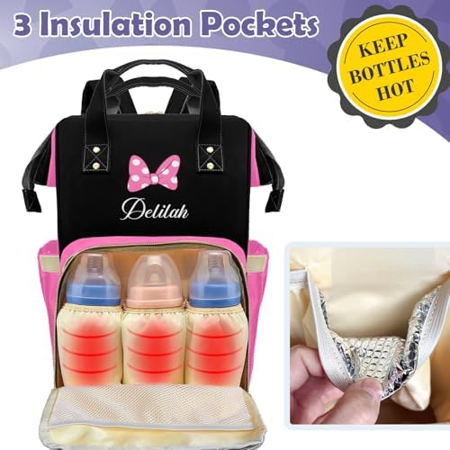 Qubist multifunctional mommy backpack detail of insulated bottle pockets