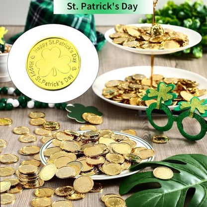 Durable non toxic plastic gold play money for kids themed birthday party favor bags.