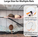 Durable metal hook attachment for cage climbing toy