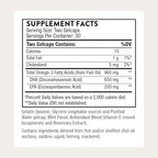 Thorne Prenatal DHA omega 3 supplement supplement facts and nutritional information panel