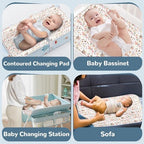 Water droplets bead up on the leak proof bottom layer of the premium baby changing pad.