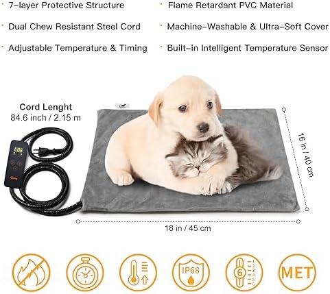Waterproof inner PVC layer of the small animal electric warming pad exposed.