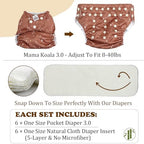 Natural 5-layer cloth diaper inserts included in the set