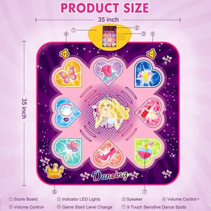 Foldable Kizzyea dance mat for easy storage