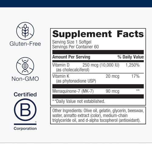 Metagenics high potency vitamin supplement label details