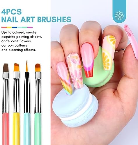 Close up of Saviland nail art brush bristles and metal ferrule