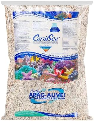 CaribSea Arag-Alive Fiji Pink Sand 20 pounds bag label detail