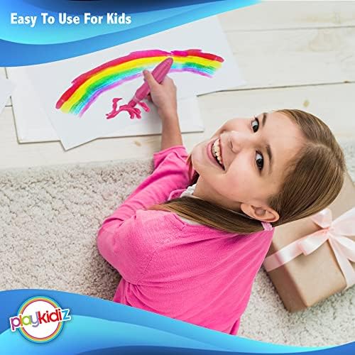 Toddler painting brushes with integrated brush tips and flexible handles