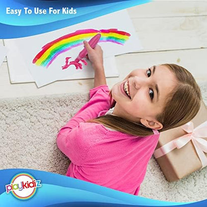 Toddler painting brushes with integrated brush tips and flexible handles