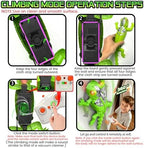 Close up of Popplaying wall climbing reptile toy features