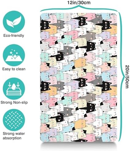 Ddpodnqak Pet Feeding Mat easy to wipe clean surface