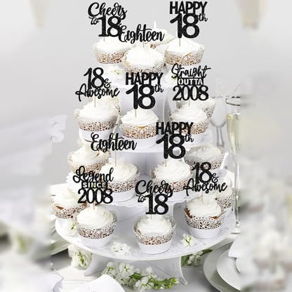 Authentic imported premium anniversary dessert picks arranged neatly for party supply inspection.