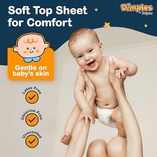 Instructions on how to place Inspire booster pads in baby diapers.