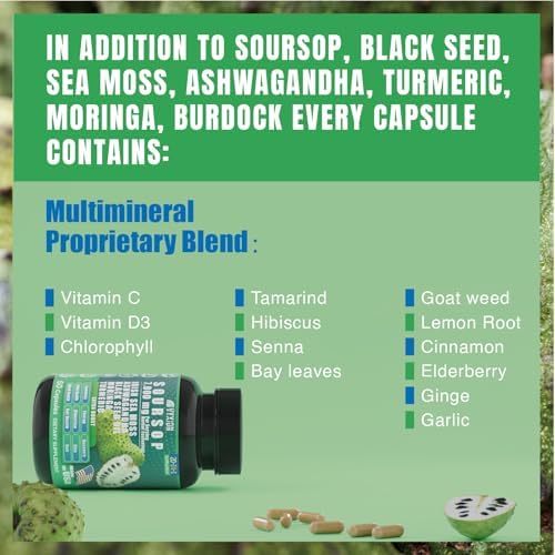 Vyxion soursop capsules bottle with green box