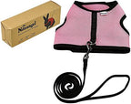 Niteangel rabbit harness laid flat displaying full dimensions