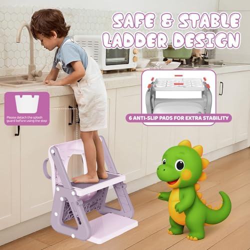 Side angle of the reinforced triangular base with anti slip feet on a bathroom floor