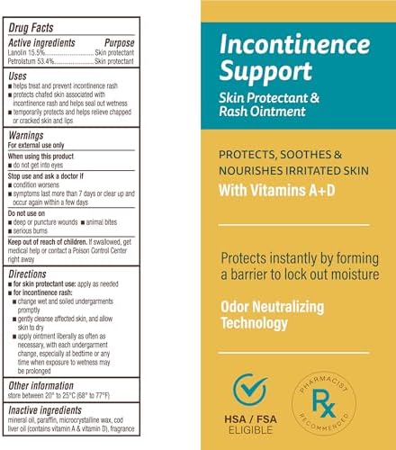 A plus D adult diaper rash ointment with odor neutralizing technology packaging