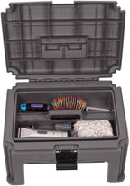 Open Dura-Tech grooming box showing removable storage trays