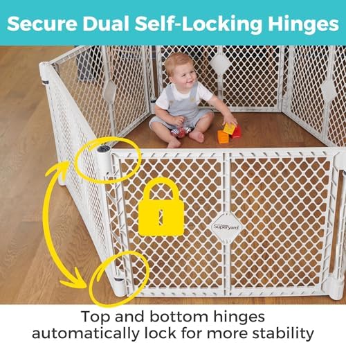 Toddleroo child safety barrier wall mounted across a wide room opening