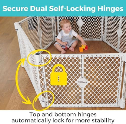 Toddleroo child safety barrier wall mounted across a wide room opening