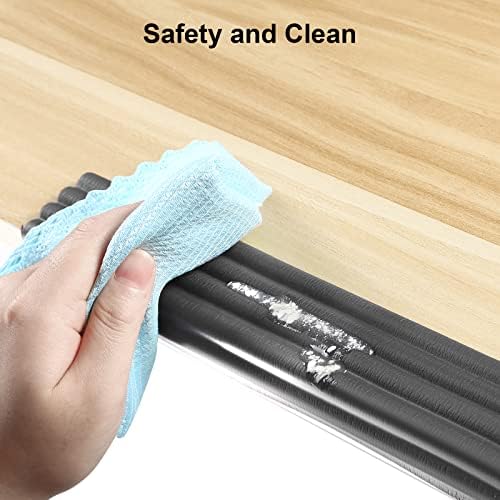 Baby Proofing Edge Corner Protector, 16.4 ft Edge Guards Padding with 3M Adhesive, Extra-Wide Soft NBR Rubber Foam Padding, Furniture,Sharp Edge Safety Corner Edge Bumper Guard-Black - Image 6