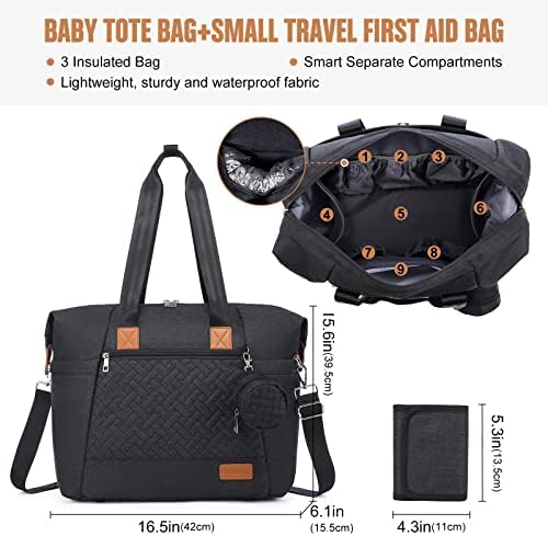 LOVEVOOK waterproof travel diaper bag open interior