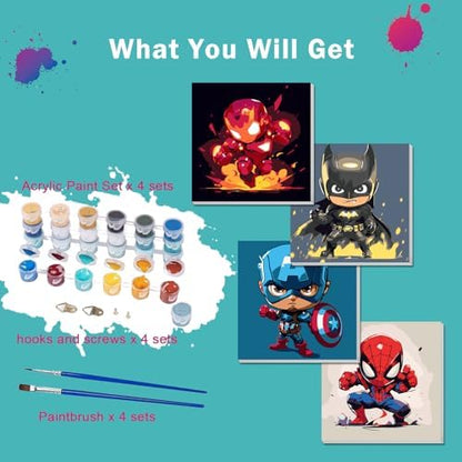 Children's DIY color by numbers bundle with high definition printed outlines.