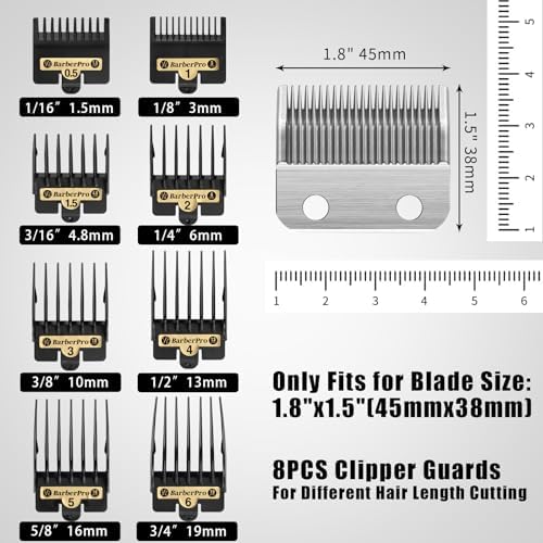 Cosyonall premium barberology guide combs side angle showing the precise alignment profile for hair fading.