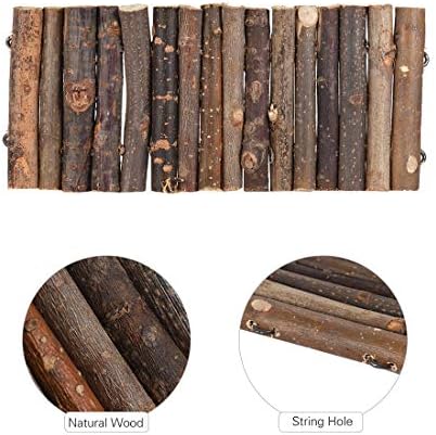 Close up of natural wood stick texture and sturdy construction of PINVNBY bridge