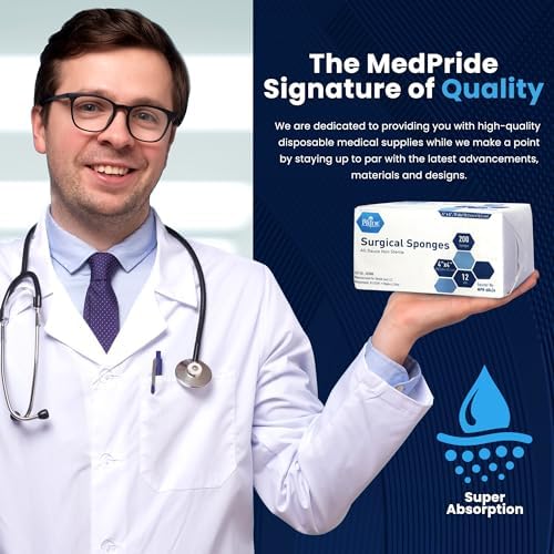 Med Pride first-aid cotton gauze sponges for wound dressing and skin prep