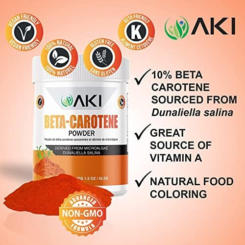 Close up of fine orange beta carotene powder texture
