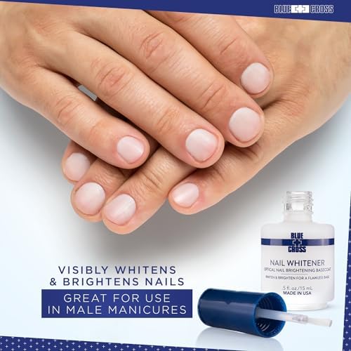 Blue Cross professional nail care brightener bottle with application brush visible