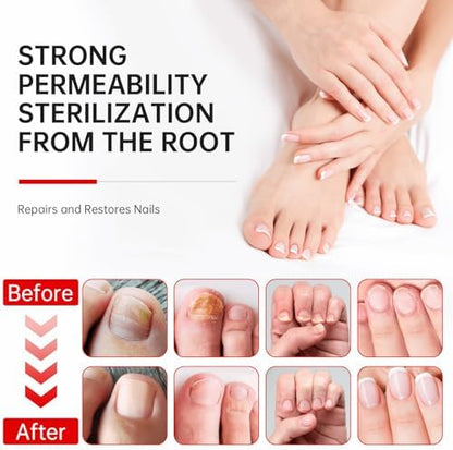 Ingredients list of QQE nail treatment featuring tea tree oil and jojoba oil extracts.