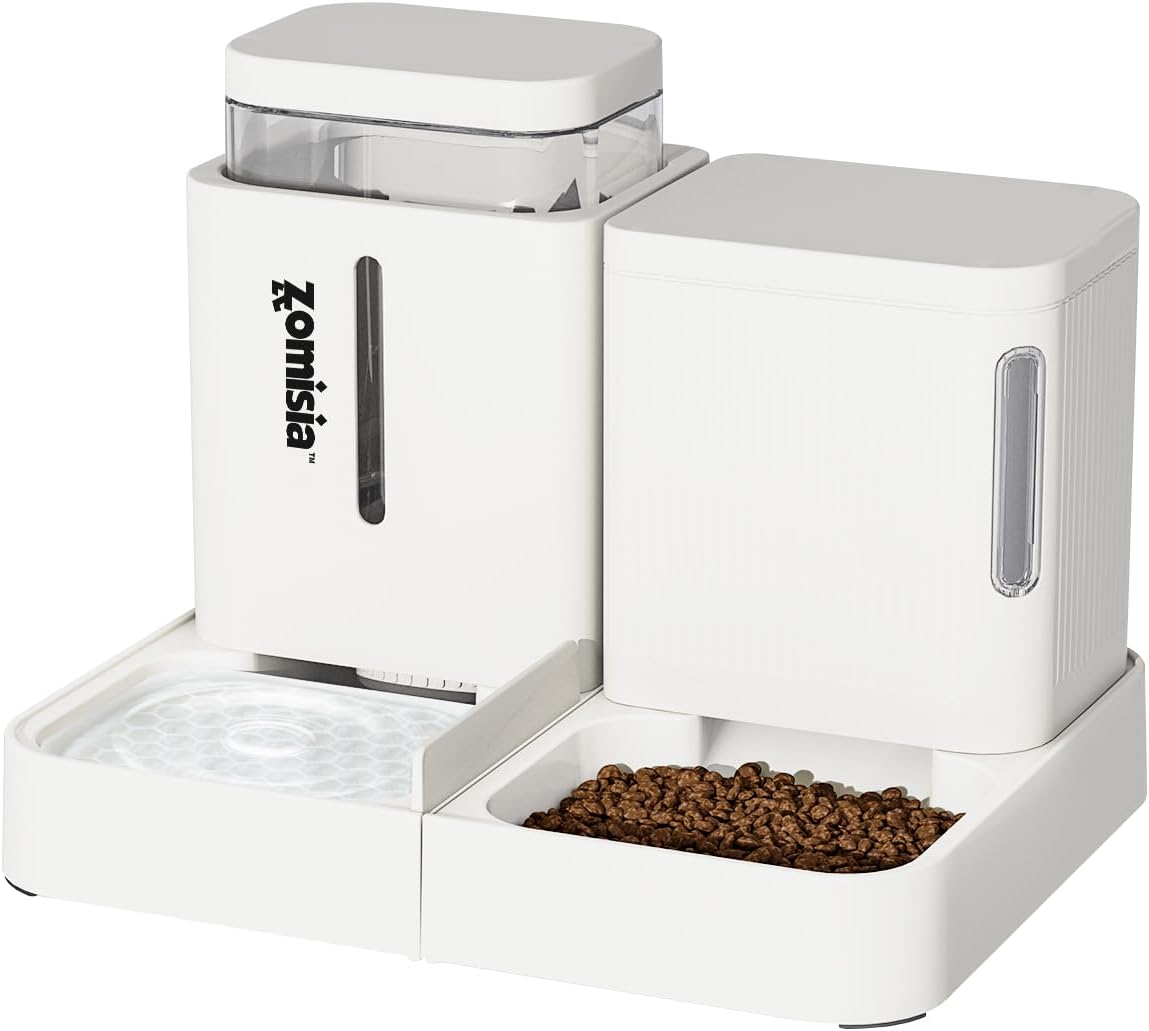 ZOMISIA Gravity Dog Food and Water Dispenser, 2 in 1 Automatic Dog Feeder with 180 Degree Rotatable, 2 Pack Large Capacity Self Feeding for Small Dogs Puppy, Black, 1.6GALx2 - Image 10