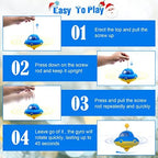Child playing with Dptoyz educational sensory spinning top toy