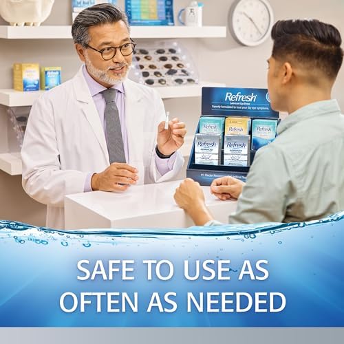 Side view of Refresh eye drops box detailing HydroCell technology benefits.