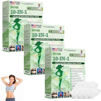 Glorenda Moringa ten in one microneedle patches showing ultra thin transparent design