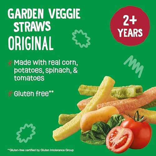 Back of Earth's Best organic veggie straws box detailing ingredients and USDA organic seal