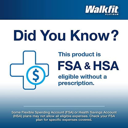 WalkFit Platinum orthotic insoles showing the Bio-Lock gel heel cup for shock absorption.